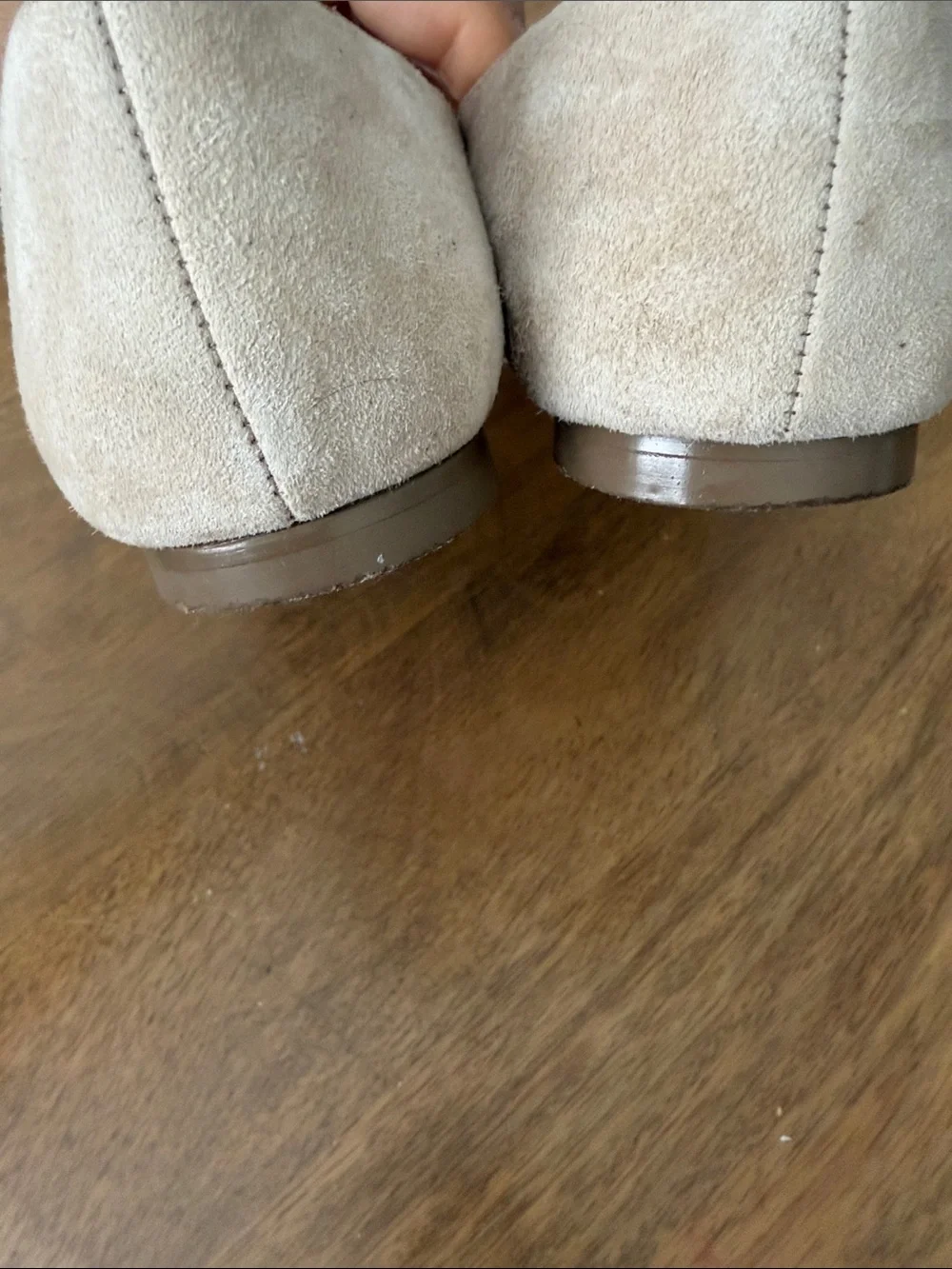 Talbots Women's Taupe Suede Bow Loafers